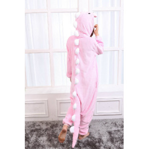 Onesie Kigurumi Vaaleanpunainen Lohikäärme